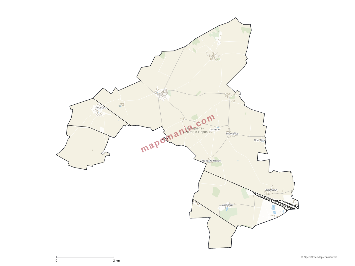 Carte de Aubepierre-Ozouer-le-Repos à personnaliser