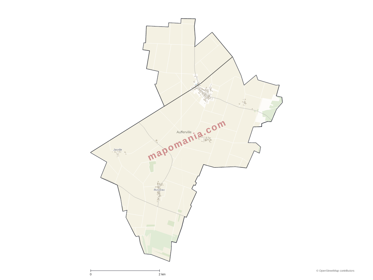 Carte de Aufferville à personnaliser