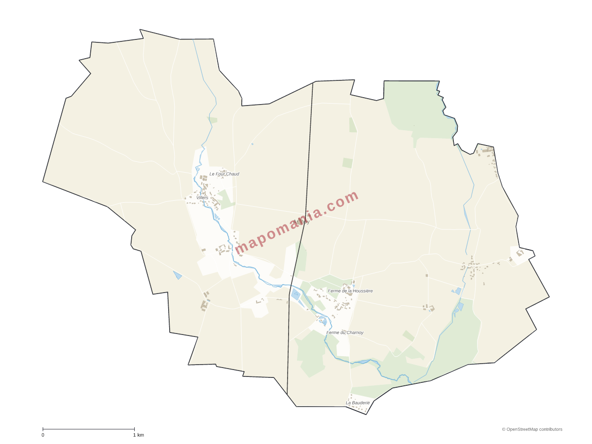 Carte de Aulnoy à personnaliser