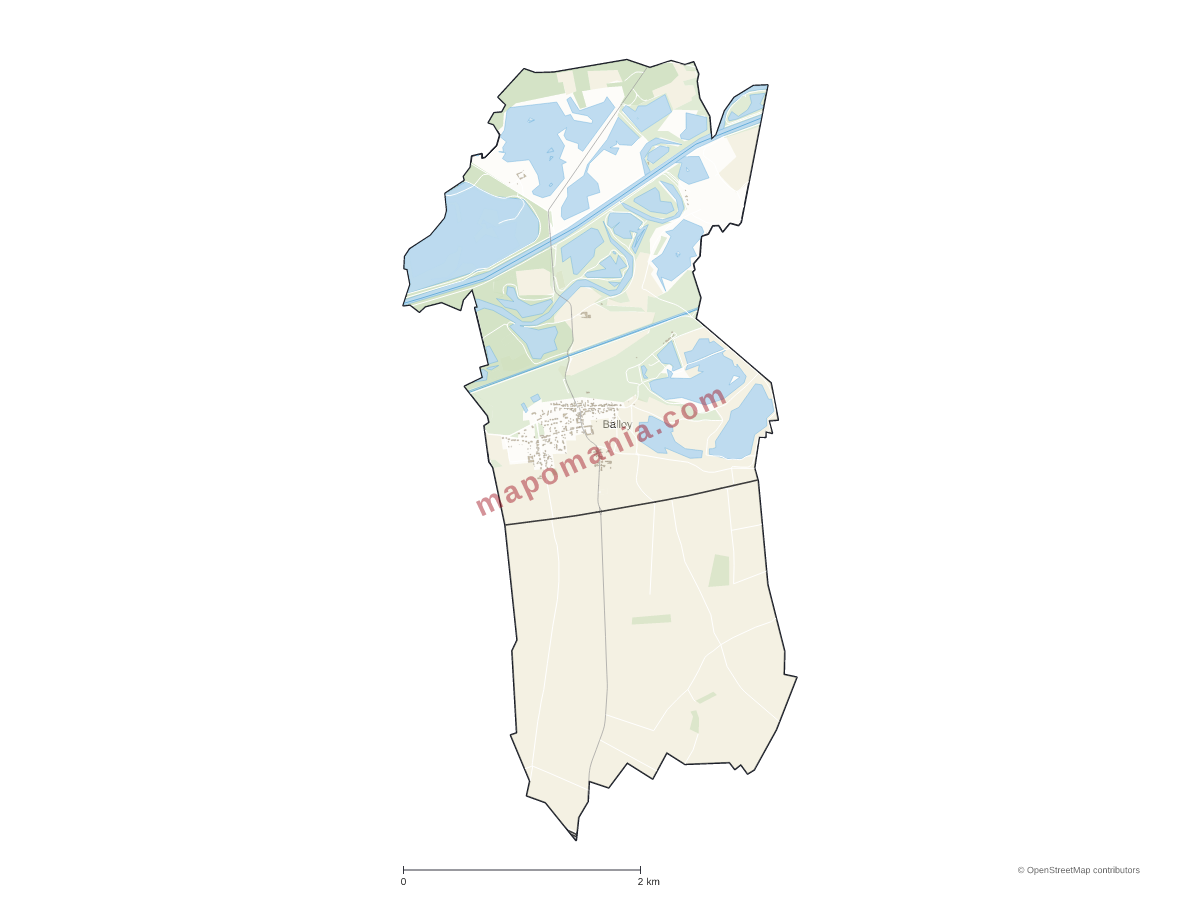 Carte de Balloy à personnaliser
