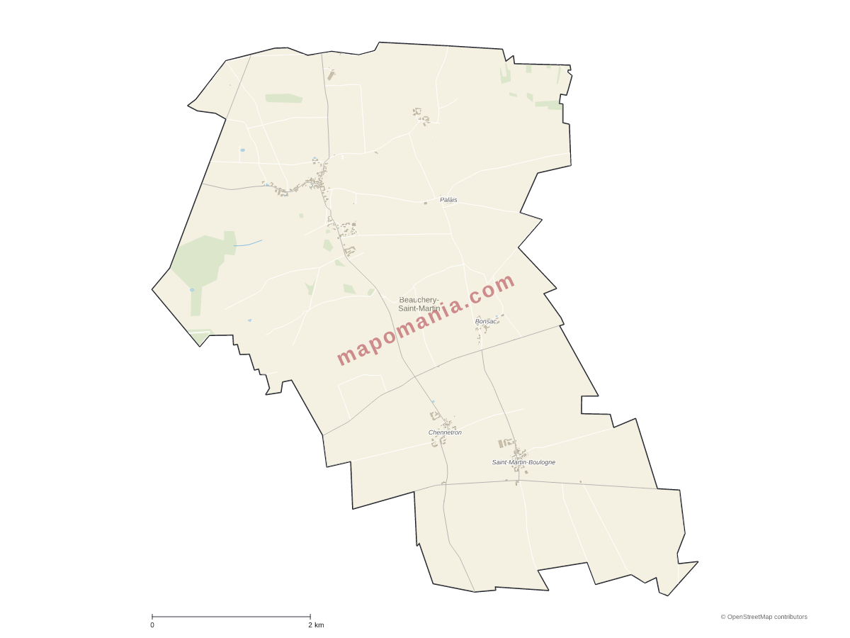Carte de Beauchery-Saint-Martin à personnaliser