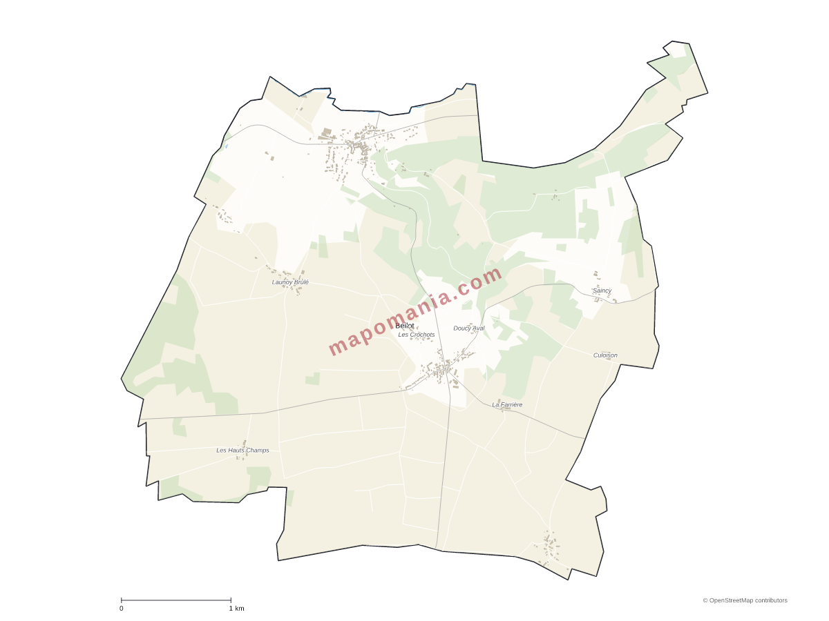 Carte de Bellot à personnaliser