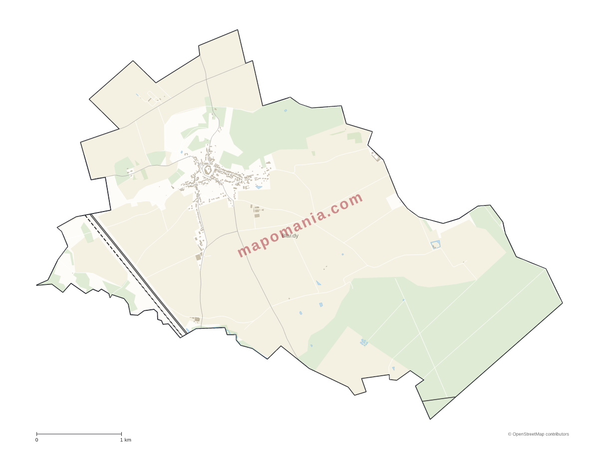 Carte de Blandy à personnaliser