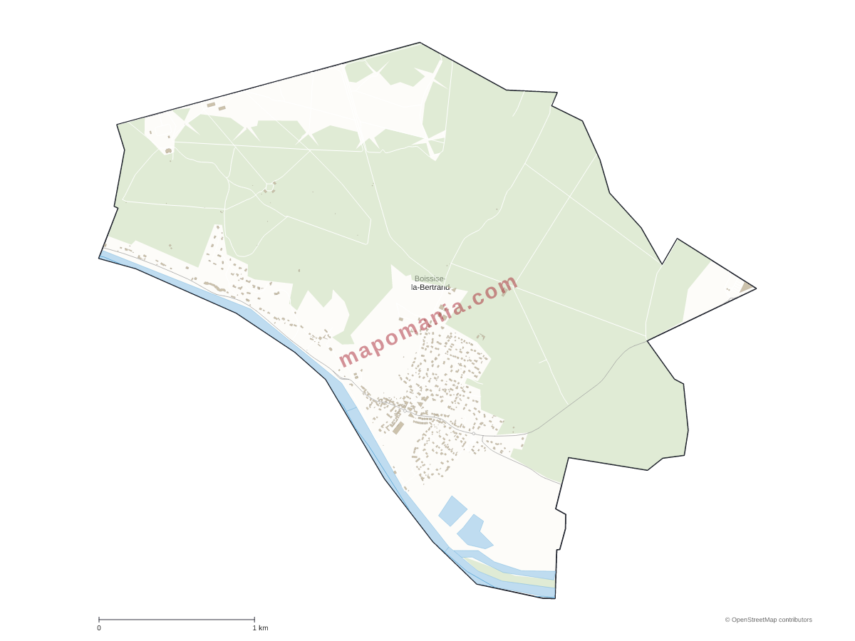 Carte de Boissise-la-Bertrand à personnaliser
