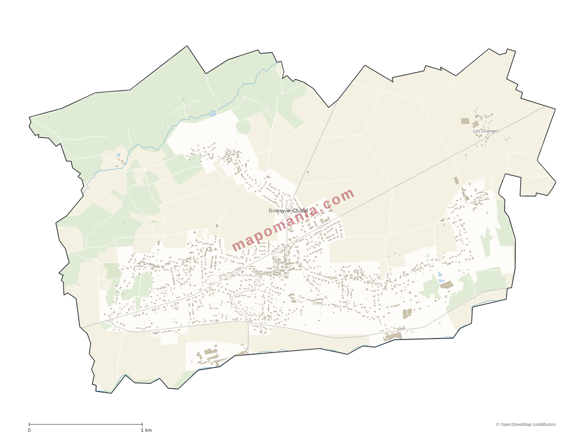 Carte de Boissy-le-Châtel à personnaliser