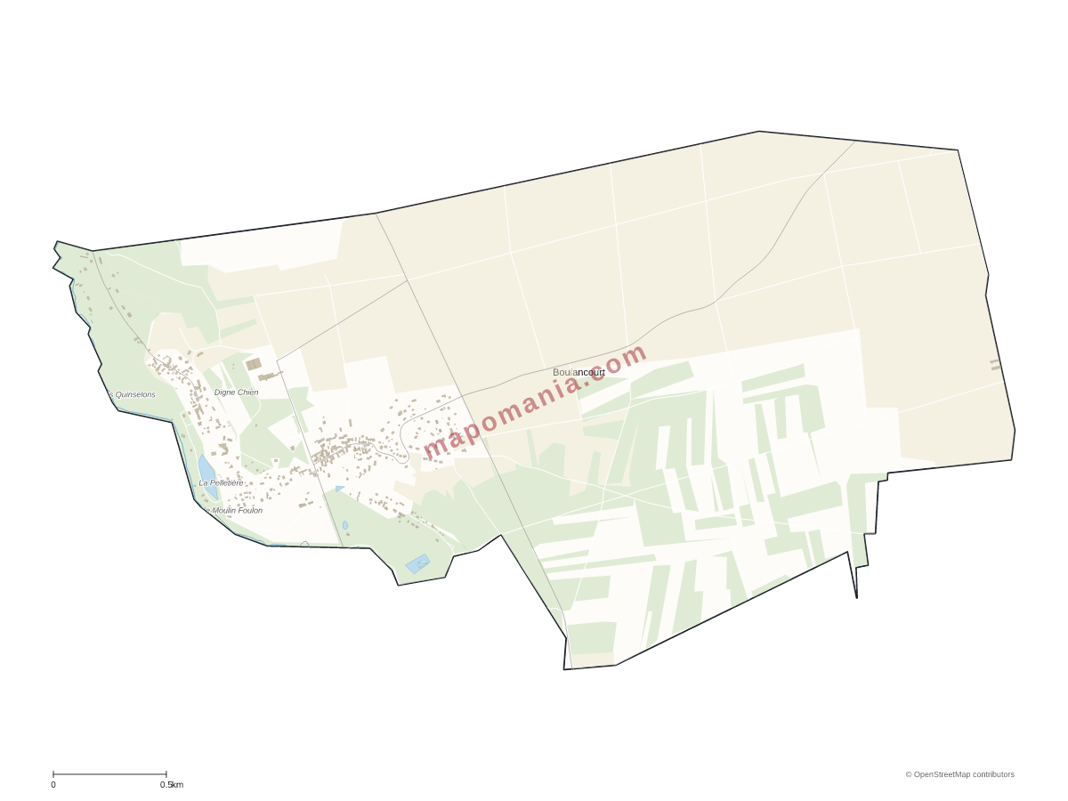 Carte de Boulancourt à personnaliser
