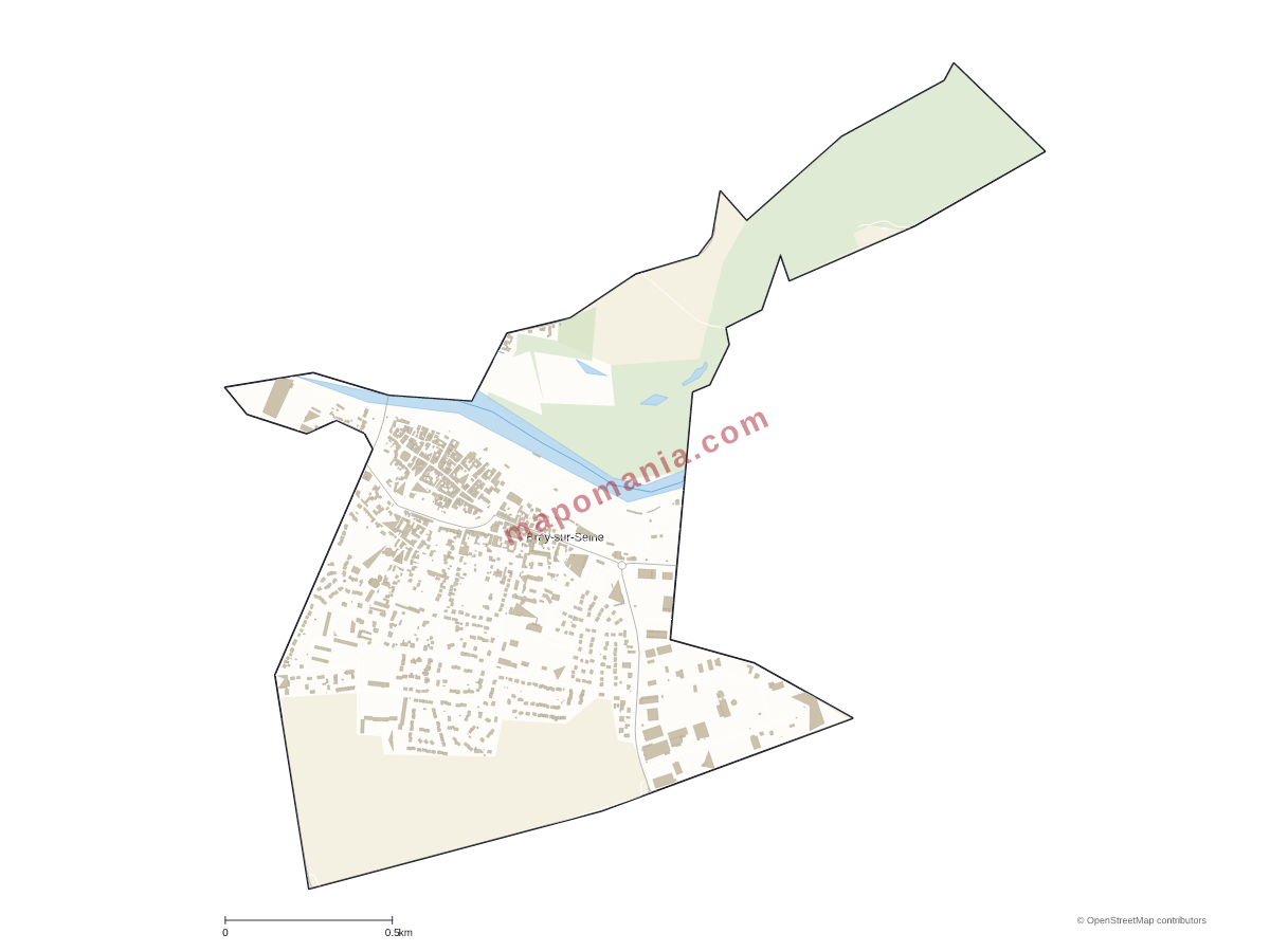 Carte de Bray-sur-Seine à personnaliser