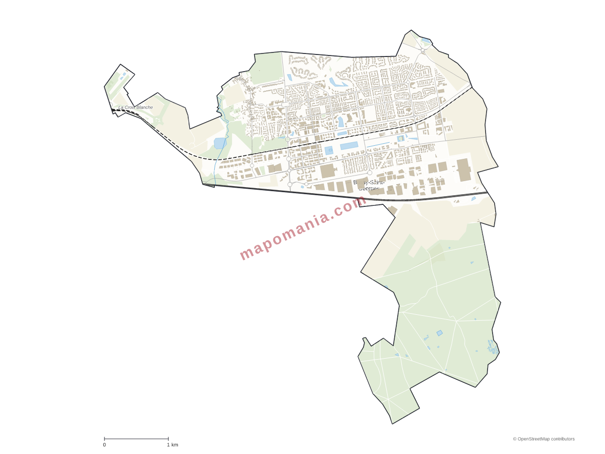 Carte de Bussy-Saint-Georges à personnaliser