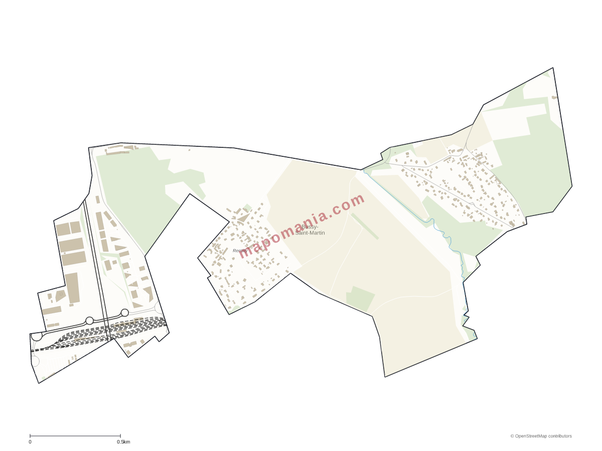 Carte de Bussy-Saint-Martin à personnaliser