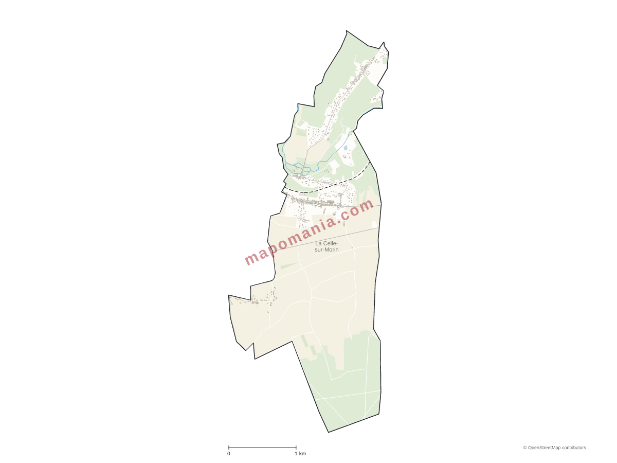 Carte de La Celle-sur-Morin à personnaliser