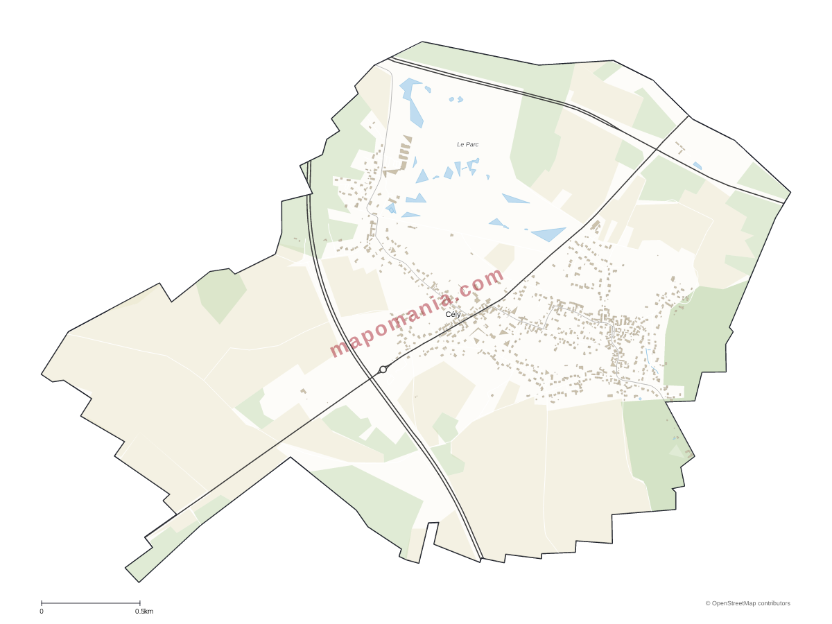 Carte de Cély à personnaliser