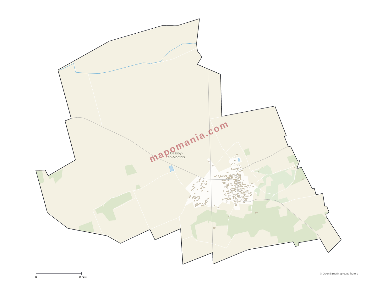 Carte de Cessoy-en-Montois à personnaliser