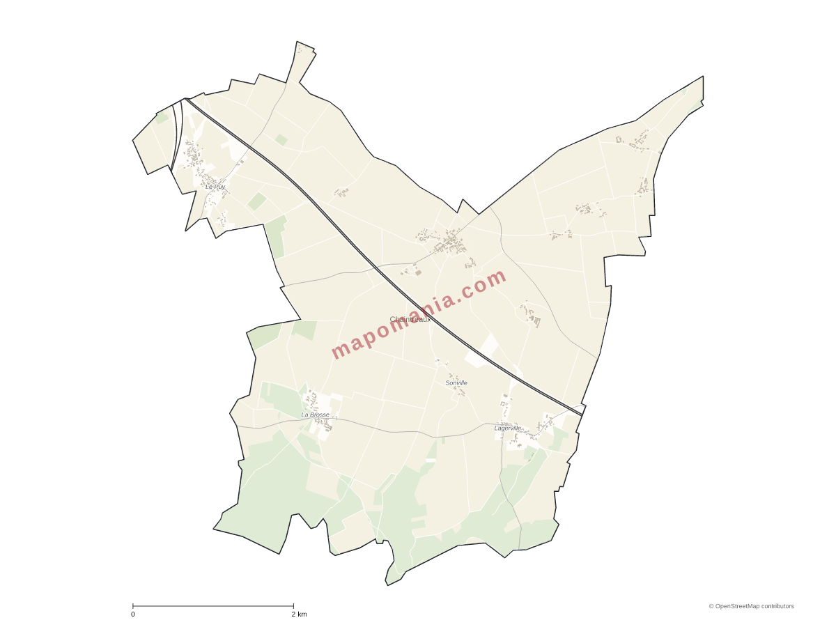 Carte de Chaintreaux à personnaliser