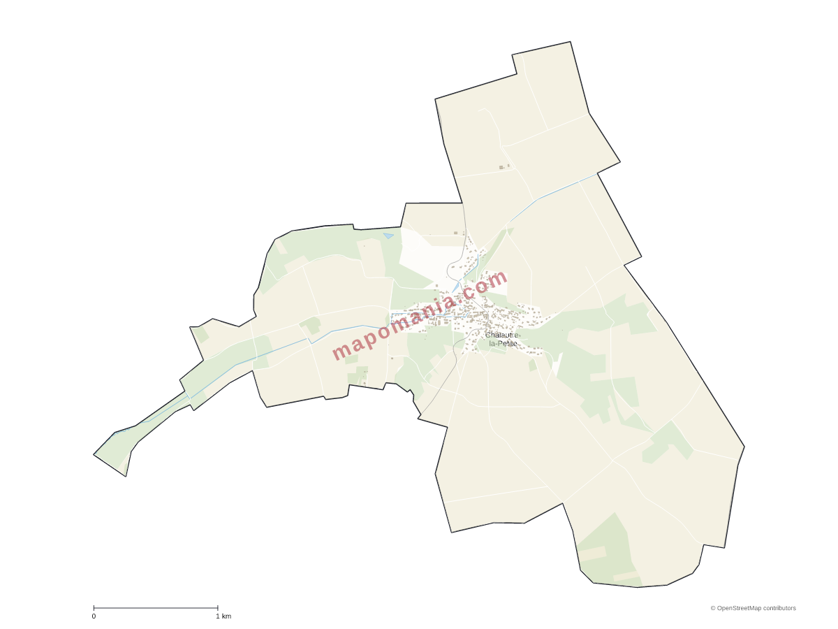 Carte de Chalautre-la-Petite à personnaliser