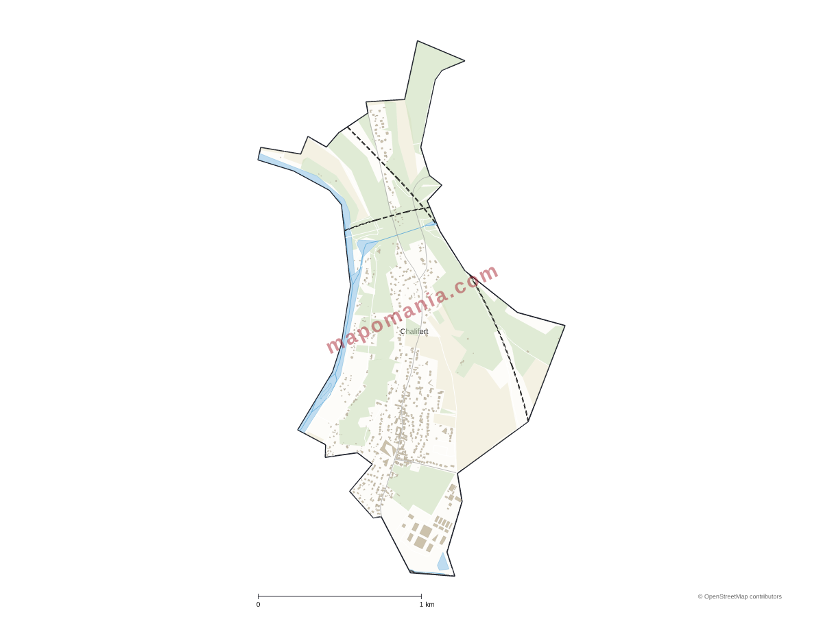 Carte de Chalifert à personnaliser