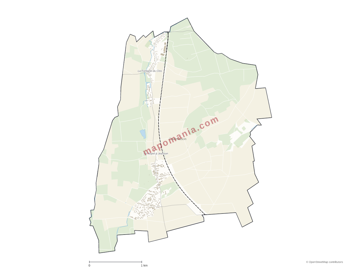 Carte de Chalmaison à personnaliser