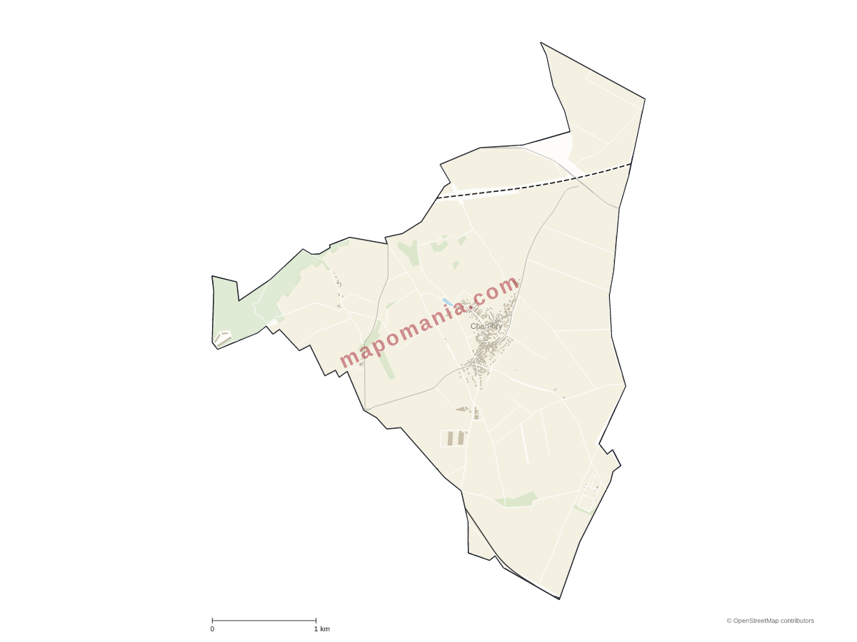 Carte de Chambry à personnaliser