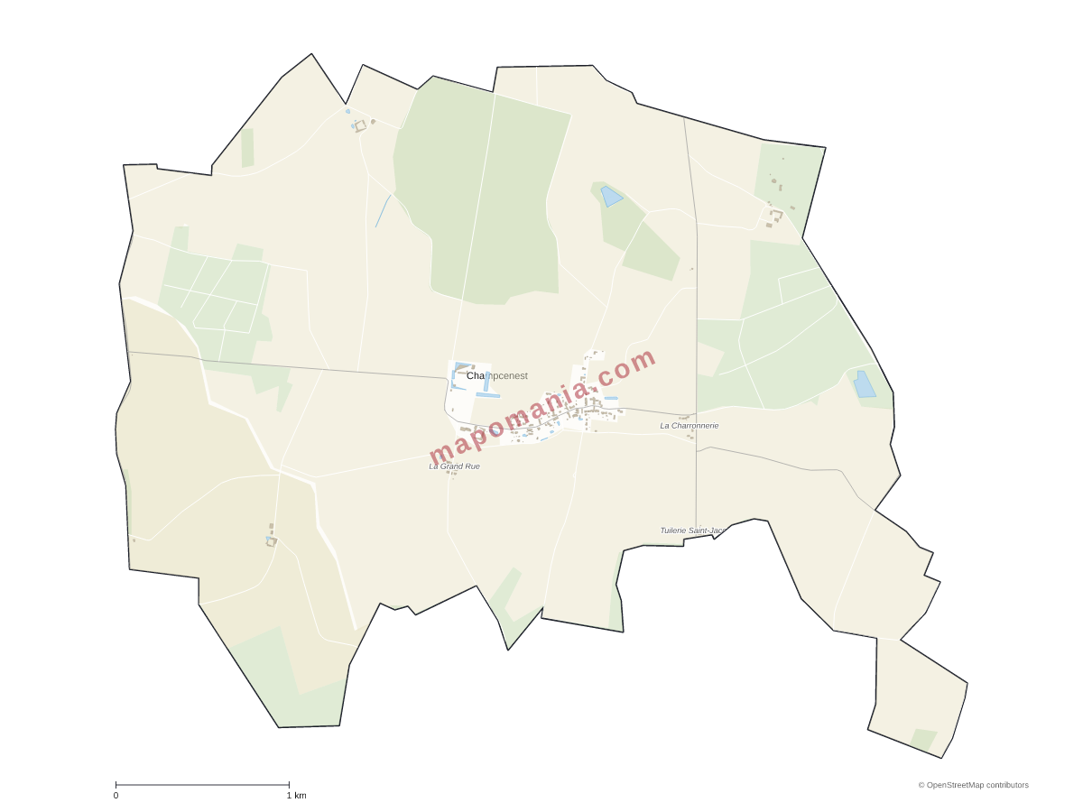 Carte de Champcenest à personnaliser