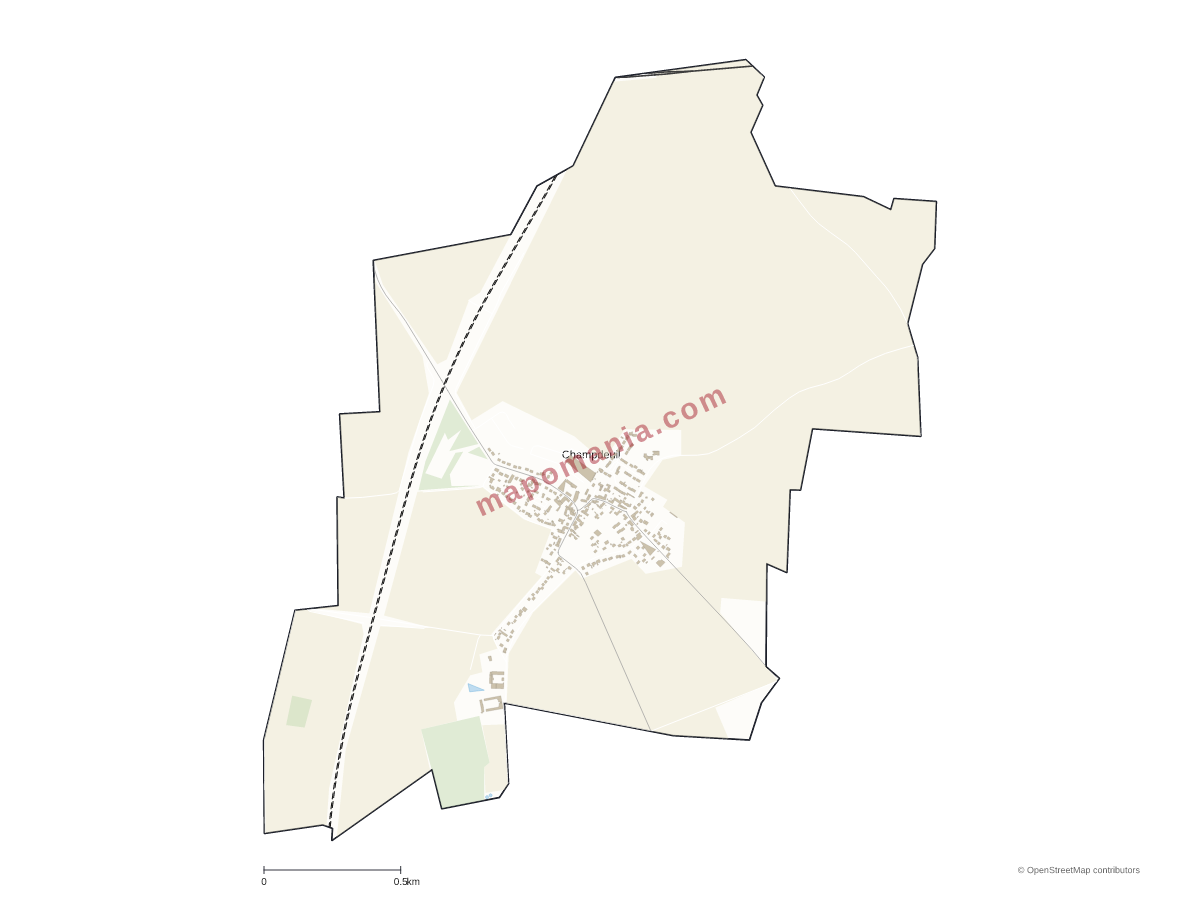 Carte de Champdeuil à personnaliser
