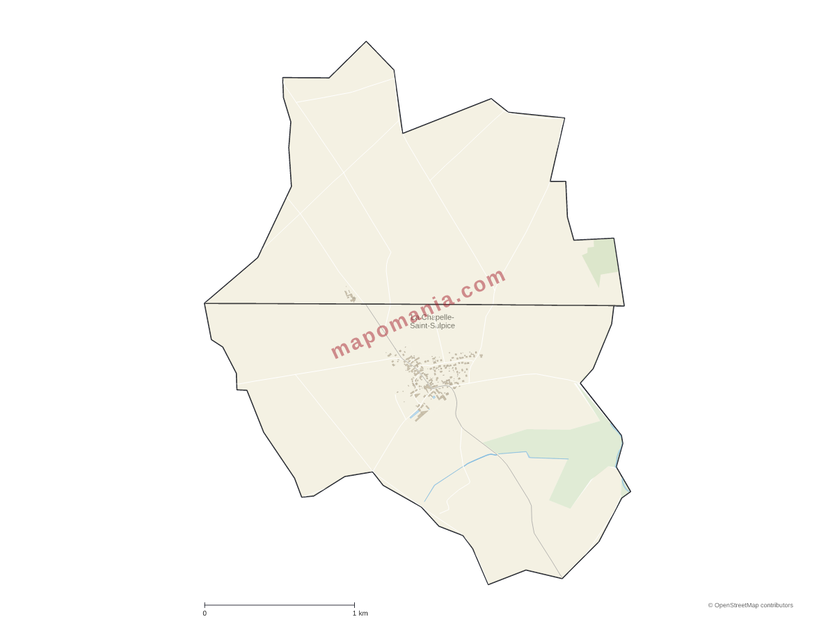 Carte de La Chapelle-Saint-Sulpice à personnaliser