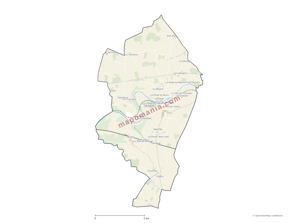 Carte de La Chapelle-Moutils à personnaliser