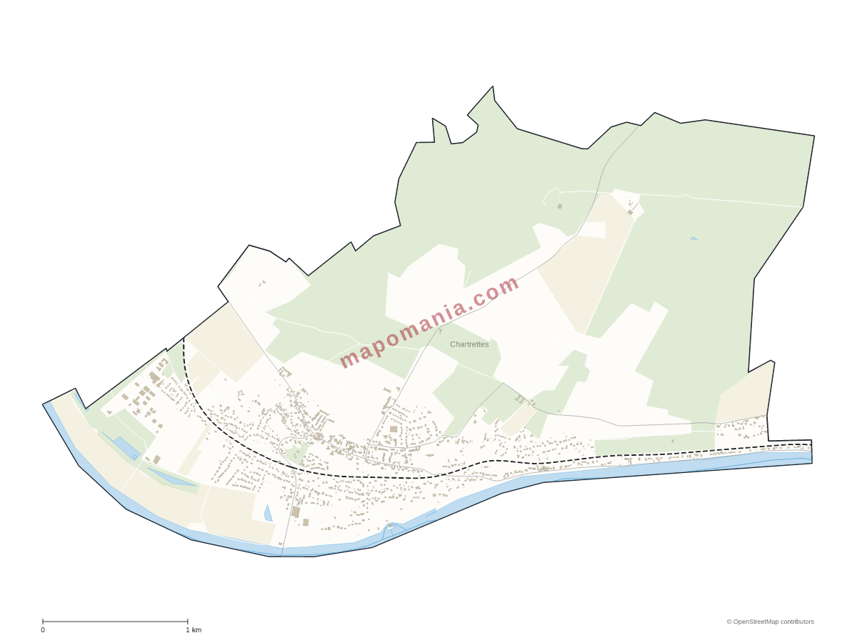 Carte de Chartrettes à personnaliser