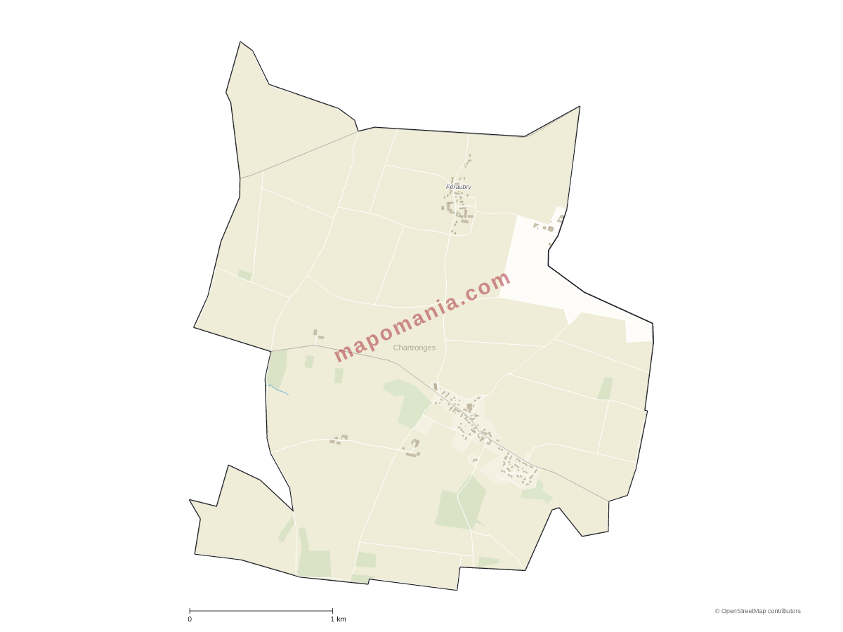 Carte de Chartronges à personnaliser