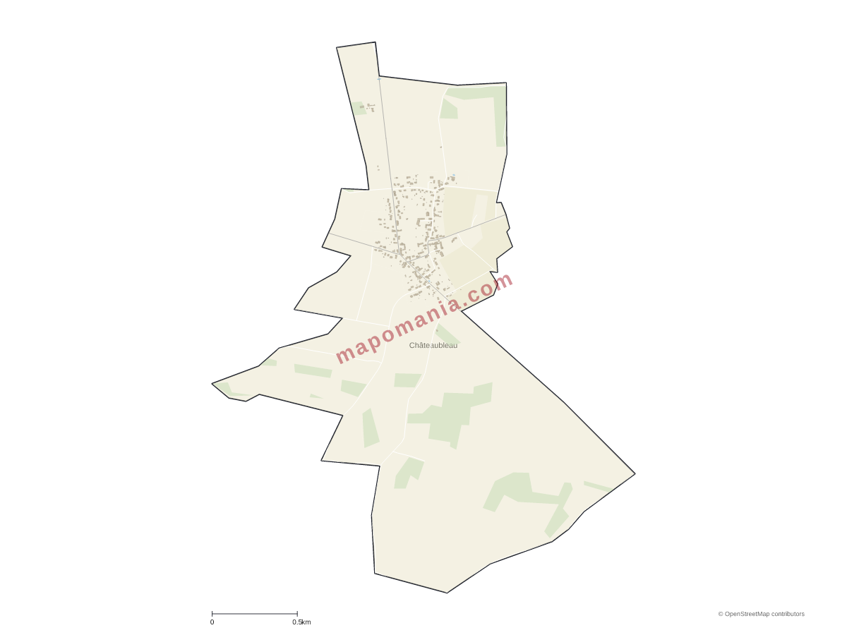 Carte de Châteaubleau à personnaliser