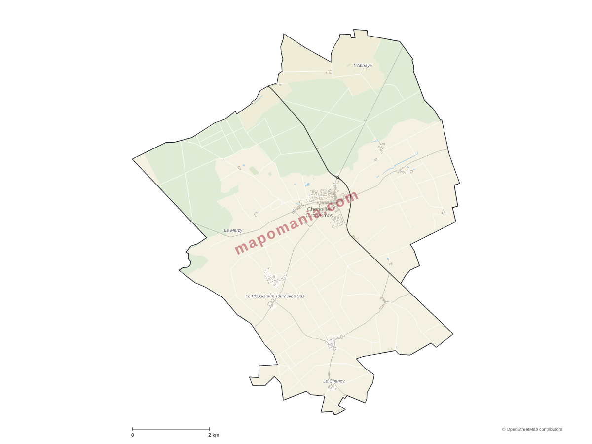 Carte de Chenoise-Cucharmoy à personnaliser