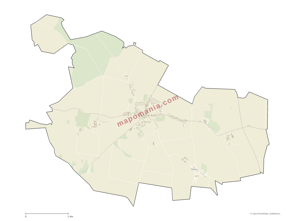 Carte de Chevru à personnaliser