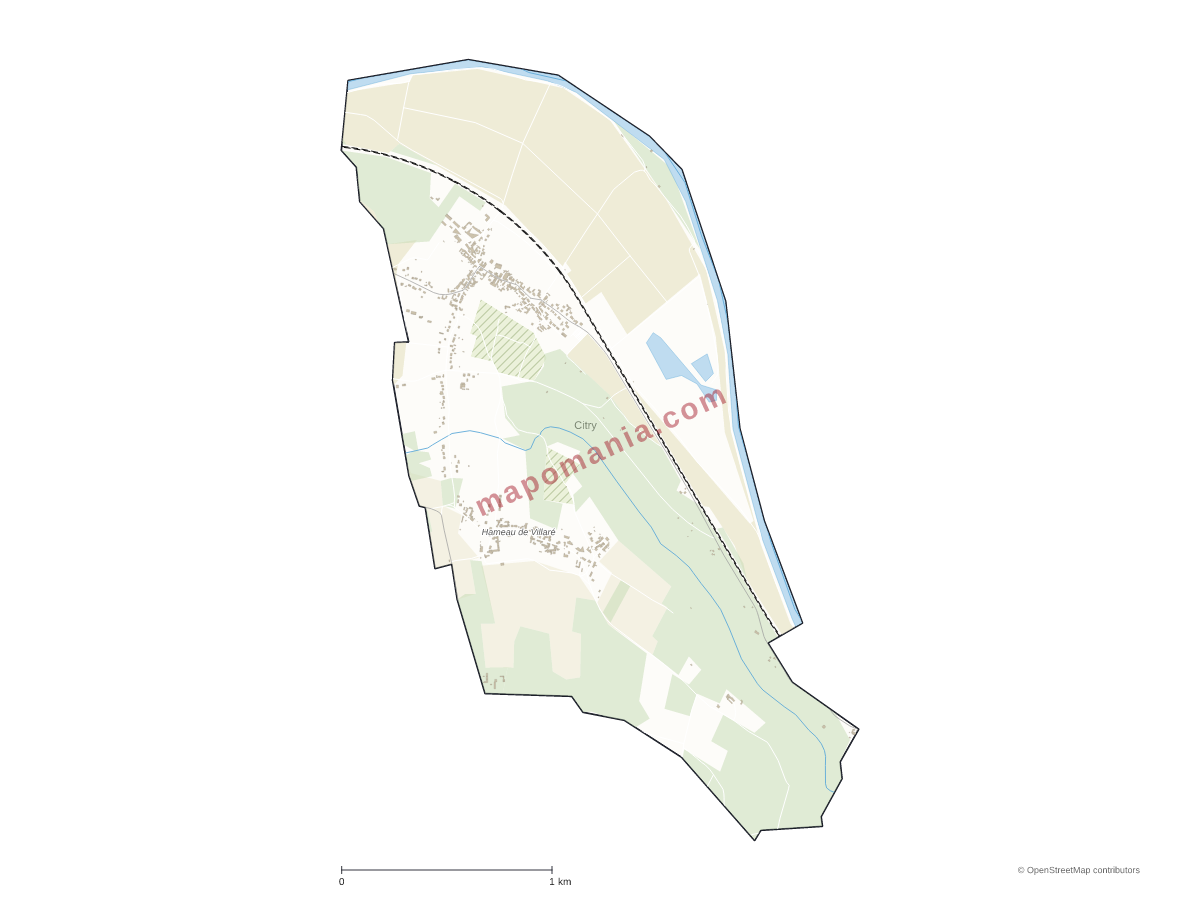 Carte de Citry à personnaliser