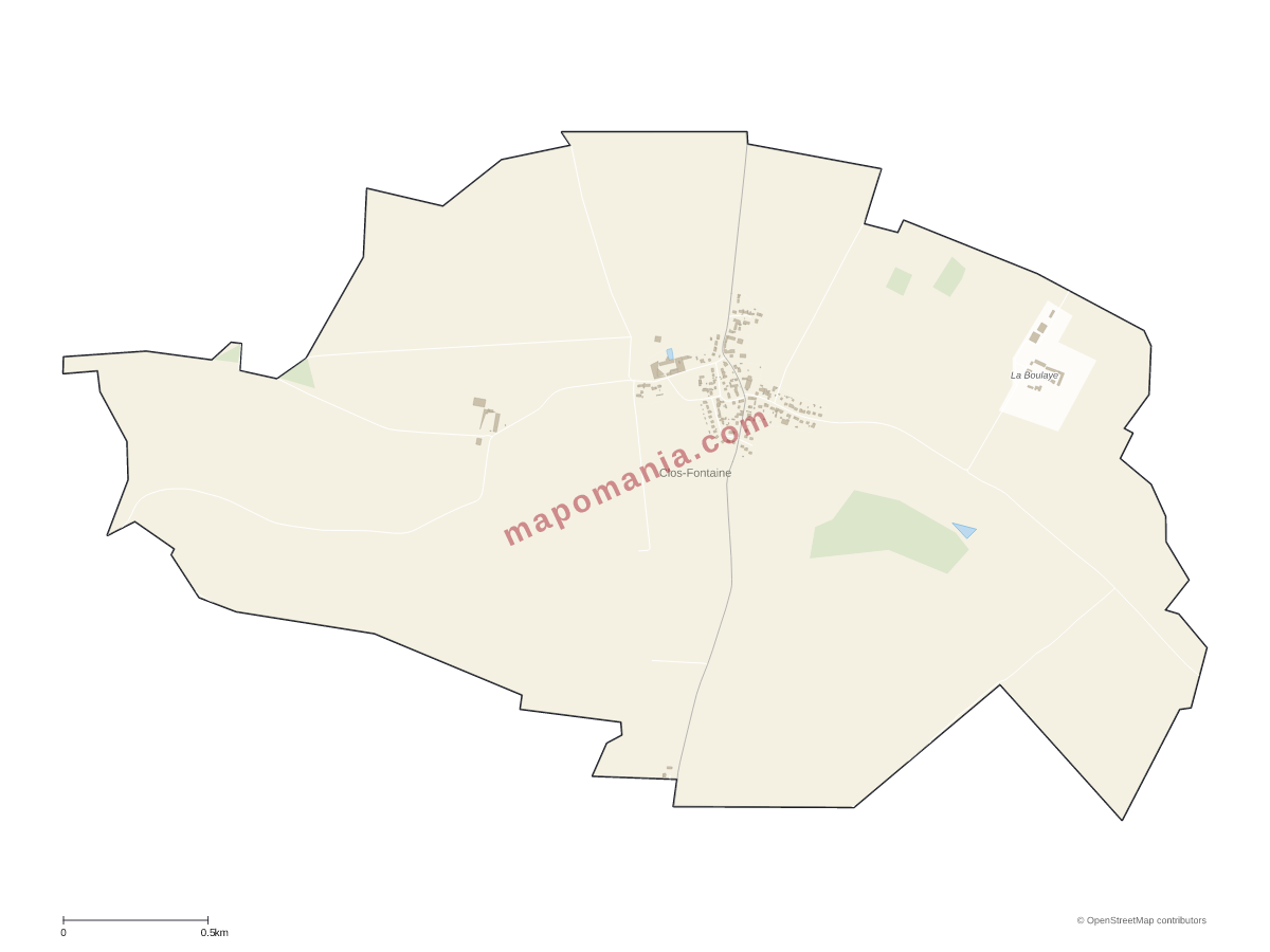 Carte de Clos-Fontaine à personnaliser