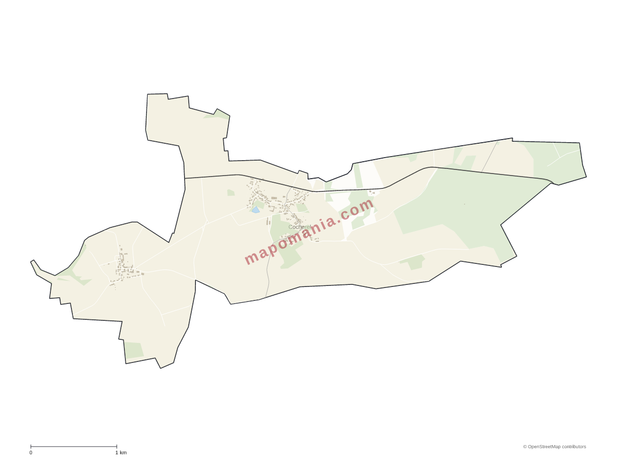 Carte de Cocherel à personnaliser