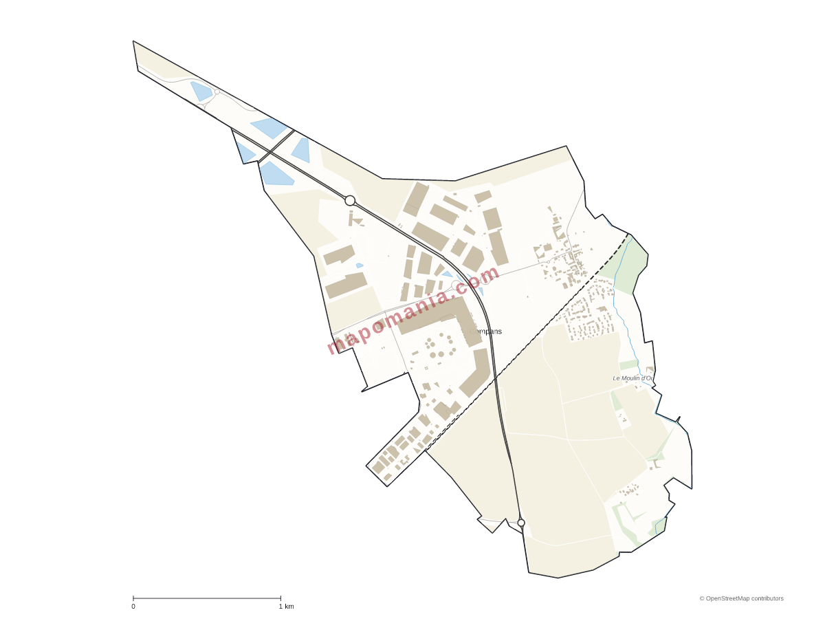 Carte de Compans à personnaliser