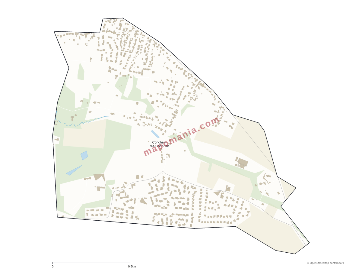 Carte de Conches-sur-Gondoire à personnaliser