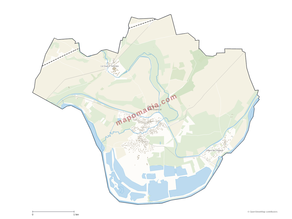 Carte de Congis-sur-Thérouanne à personnaliser
