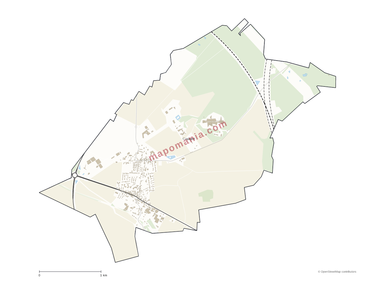 Carte de Coubert à personnaliser
