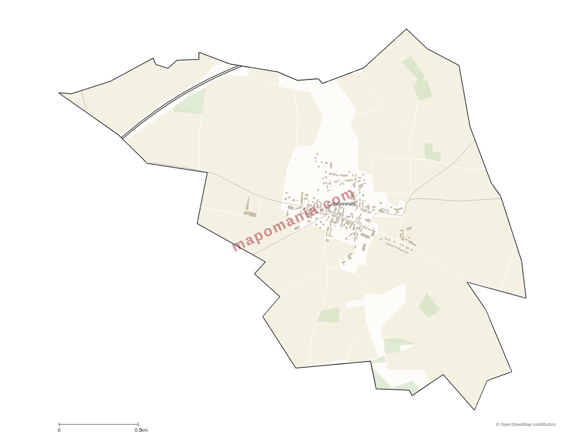 Carte de Coulommes à personnaliser