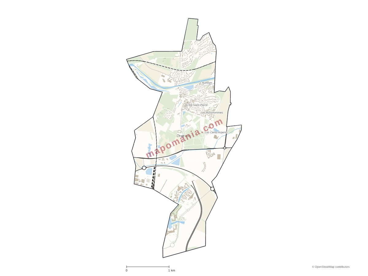 Carte de Coupvray à personnaliser