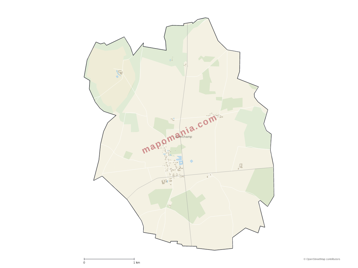 Carte de Courchamp à personnaliser