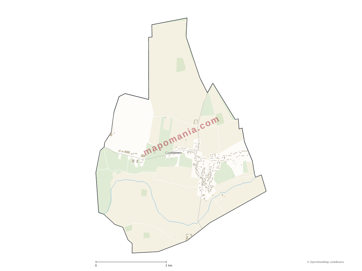 Carte de Courtomer à personnaliser