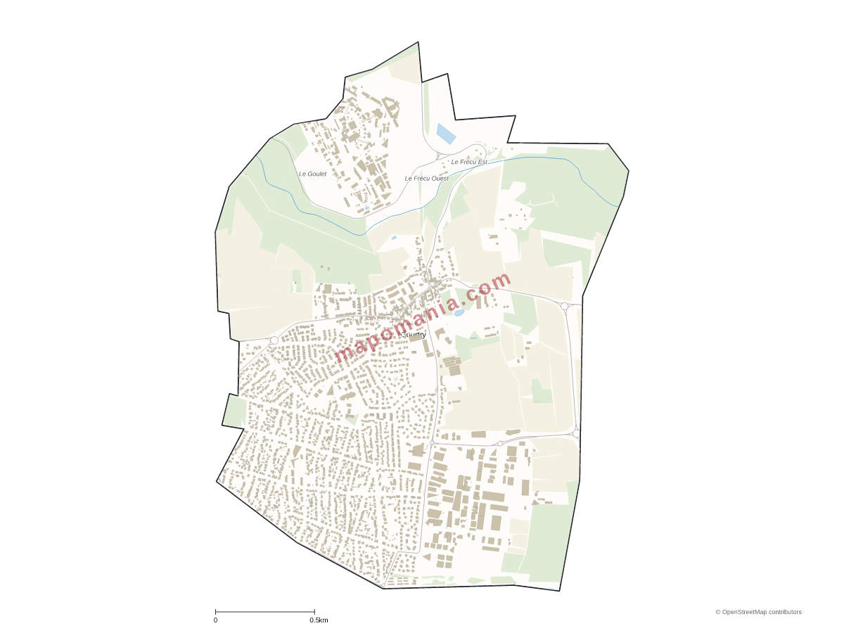 Carte de Courtry à personnaliser