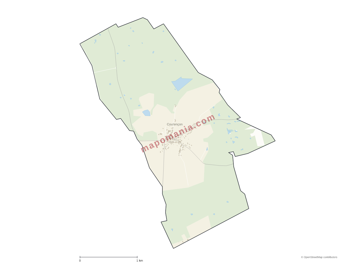 Carte de Coutençon à personnaliser