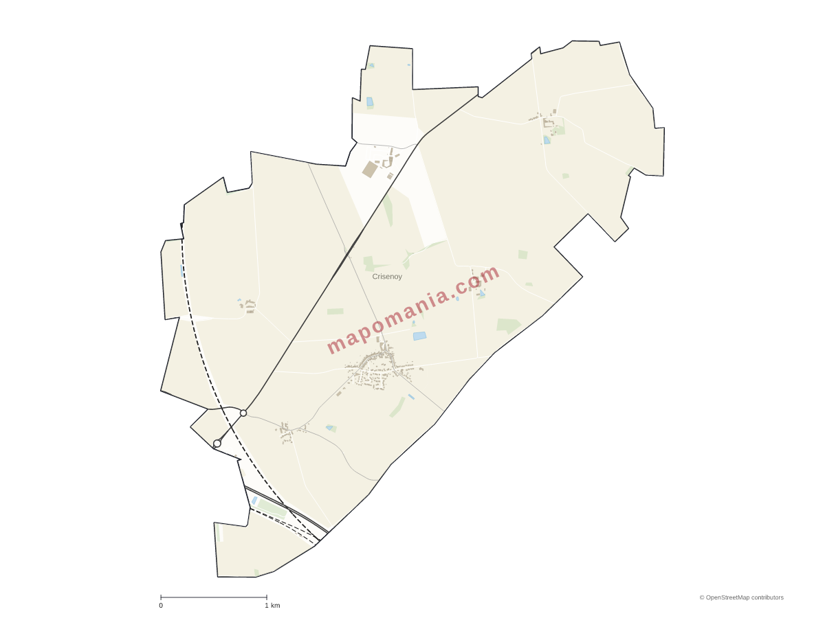 Carte de Crisenoy à personnaliser