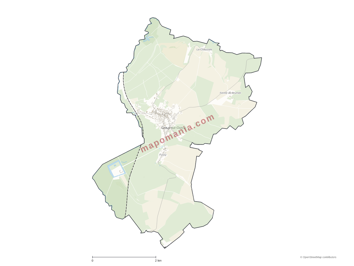 Carte de Crouy-sur-Ourcq à personnaliser