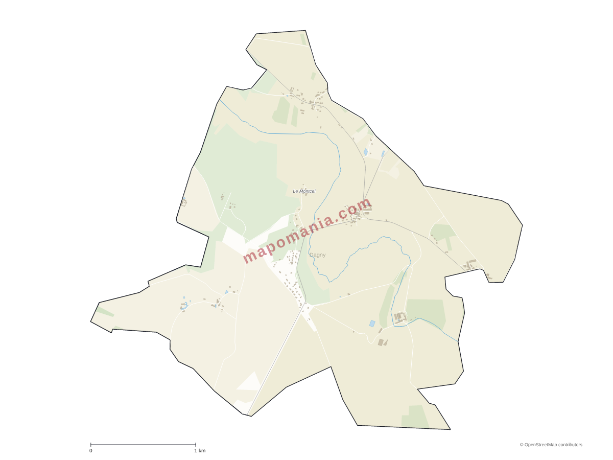 Carte de Dagny à personnaliser