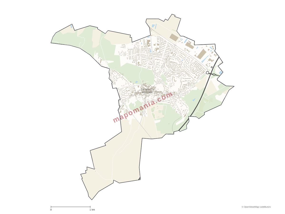 Carte de Dammartin-en-Goële à personnaliser