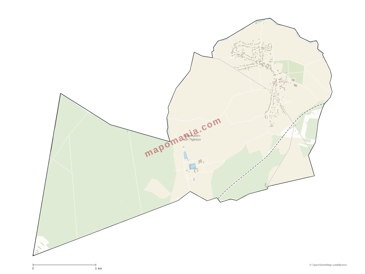 Carte de Dammartin-sur-Tigeaux à personnaliser