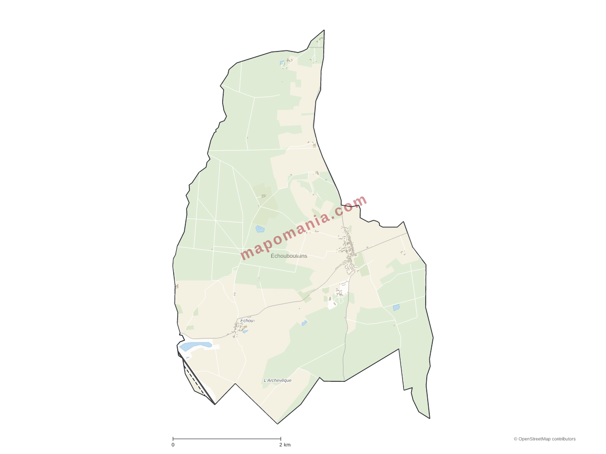 Carte de Échouboulains à personnaliser