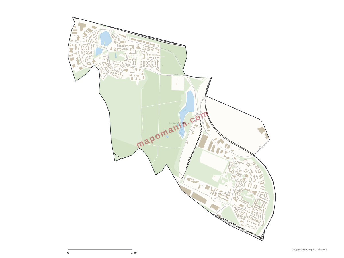 Carte de Émerainville à personnaliser